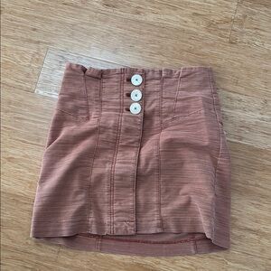 Free People Pink Ribbed Mini Skirt for Night Out
